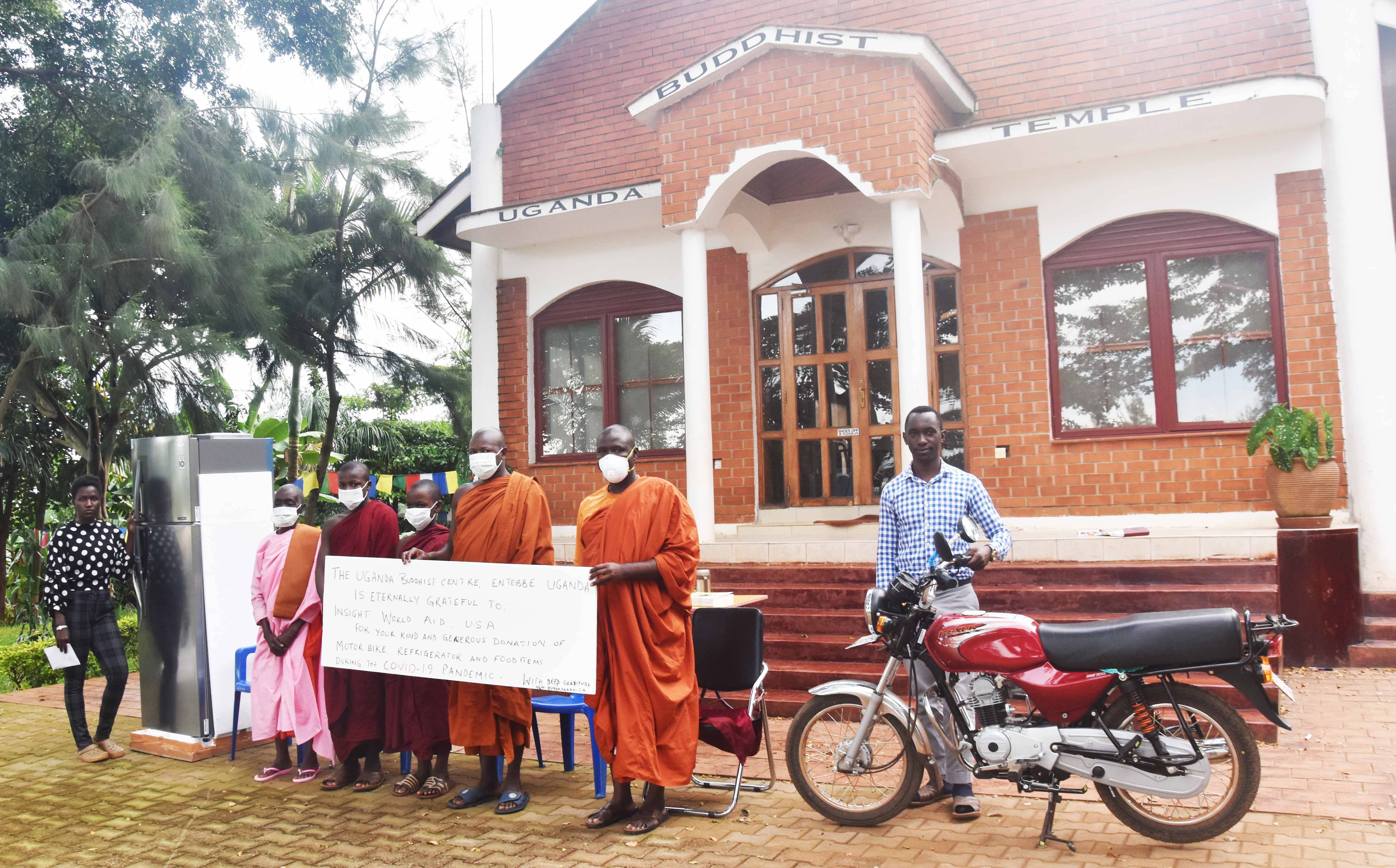 Uganda Buddhist Centre Receives Donation  from Insight World Aid, USA
