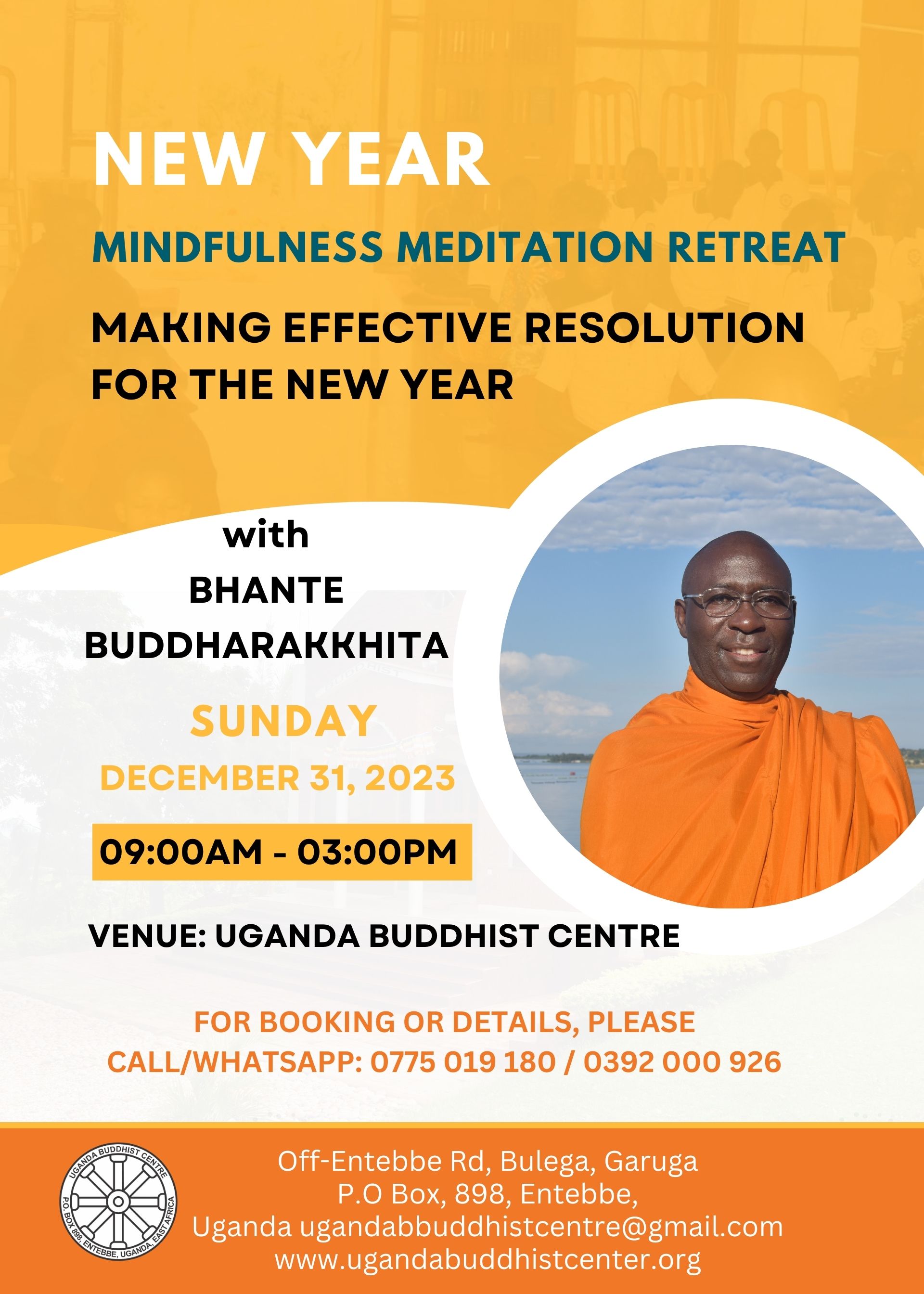 Ring in the New Year with Mindfulness: Retreat at Uganda Buddhist Centre